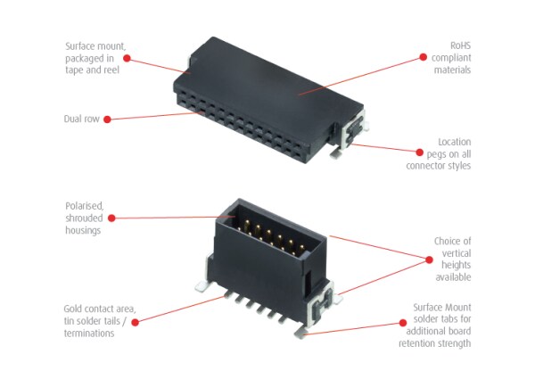 Harwin Archer Kontrol Board-to-Board-Steckverbinder
